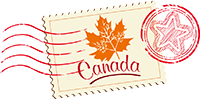 Canada stamp and postmark
